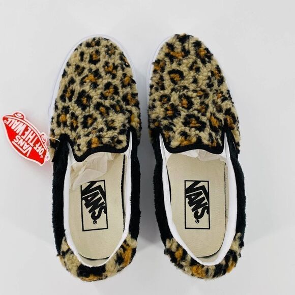VANS Sherpa Slip-On 59 Sneakers Leopard Print Size 5.5 - Picture 8 of 11